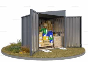 Хозблок SKOGGY секционный с односкатной крышей 2 х 2 м, брутальный серый