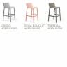 Стул пластиковый барный Trill Stool антрацит 500х530х965 мм