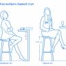 Стул пластиковый барный Trill Stool антрацит 500х530х965 мм