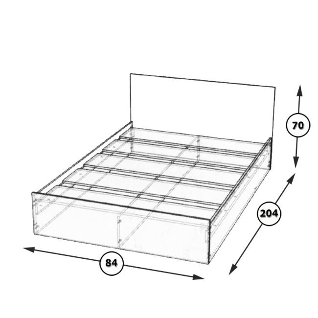 Кровать белая Стандарт 0800 цвет белый Кровать белая Стандарт 0800 цвет белый