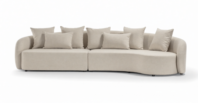 Диван модульный с подушками Cosy Modular конопляный 3600х1100х740 мм Диван модульный с подушками Cosy Modular конопляный 3600х1100х740 мм