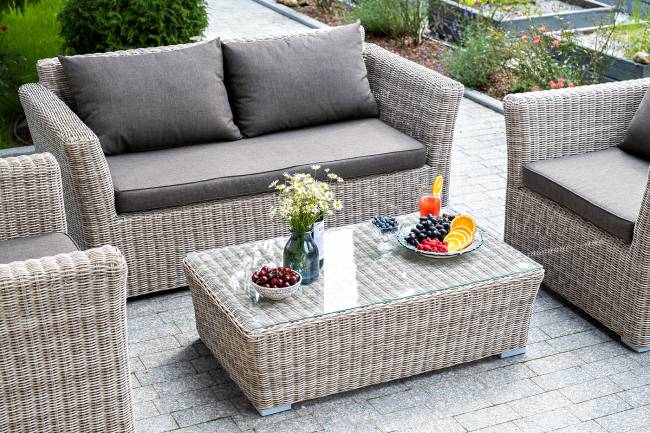 "Капучино" диван из искусственного ротанга двухместный, цвет бежевый "Капучино" диван из искусственного ротанга двухместный, цвет бежевый