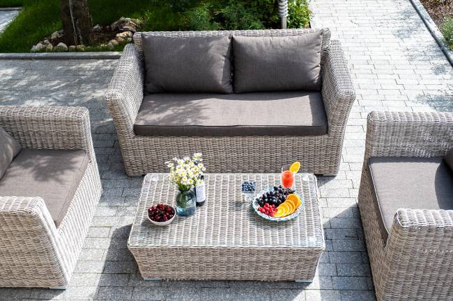 "Капучино" диван из искусственного ротанга двухместный, цвет бежевый "Капучино" диван из искусственного ротанга двухместный, цвет бежевый