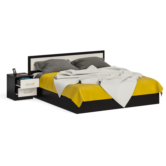 Кровать 1800 с тумбой Фиеста цвет венге/дуб лоредо