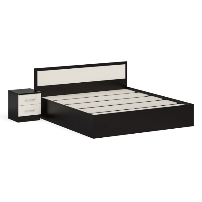 Кровать 1800 с тумбой Фиеста цвет венге/дуб лоредо