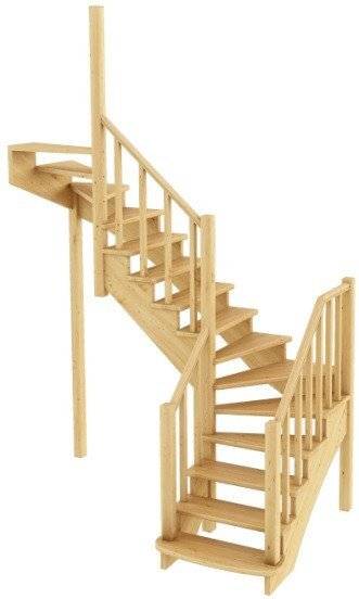 Деревянная лестница К-009м Деревянная лестница К-009м