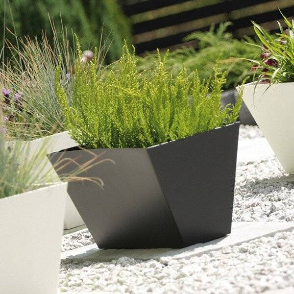 Кашпо для цветов "Prosperplast Tubus Case", антрацит, 38,6л