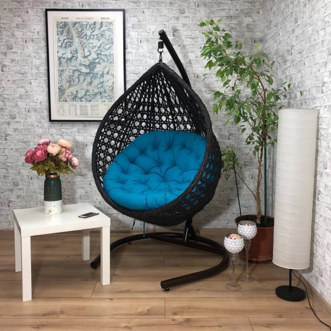 Подвесное кресло из искусственного ротанга "FRESCO", коричневый Подвесное кресло из искусственного ротанга "FRESCO", коричневый