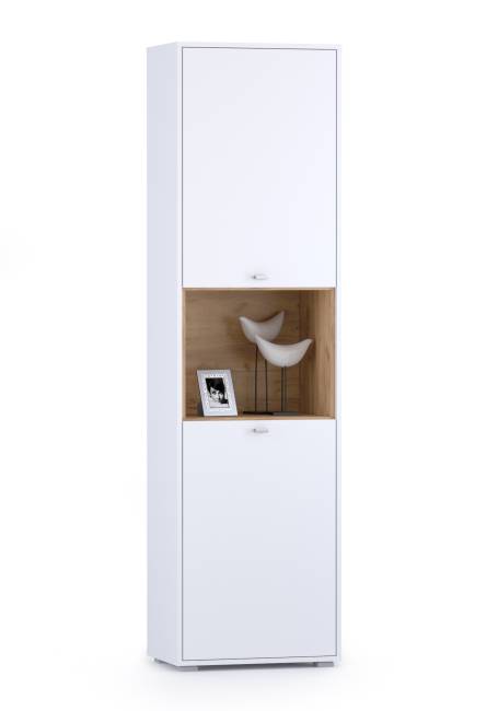 Пенал для гостиной Бэль цвет дуб крафт золотой/белый премиум Пенал для гостиной Бэль цвет дуб крафт золотой/белый премиум