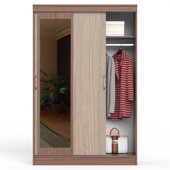 Шкаф-купе СВК-1300 цвет ясень шимо светлый/ясень шимо тёмный Шкаф-купе СВК-1300 цвет ясень шимо светлый/ясень шимо тёмный