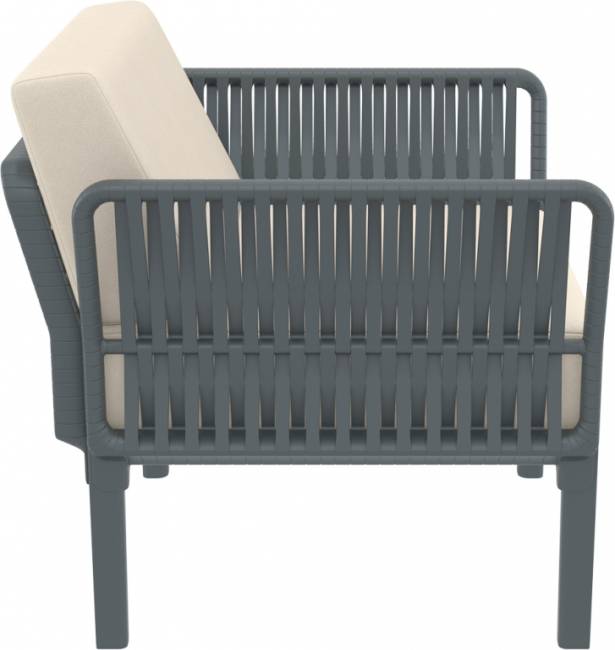 Комплект пластиковой мебели Portofino Lounge темно-серый, бежевый