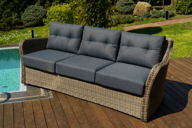 Диван 3-х местный "Венеция", коричневый