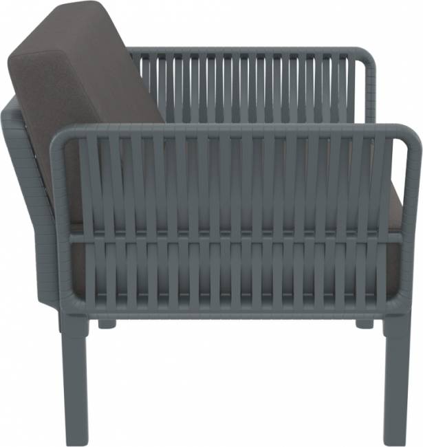 Комплект пластиковой мебели Portofino Lounge темно-серый, темно-серый