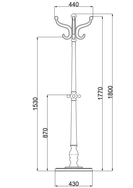 Вешалка напольная В 1Н белый Вешалка напольная В 1Н белый