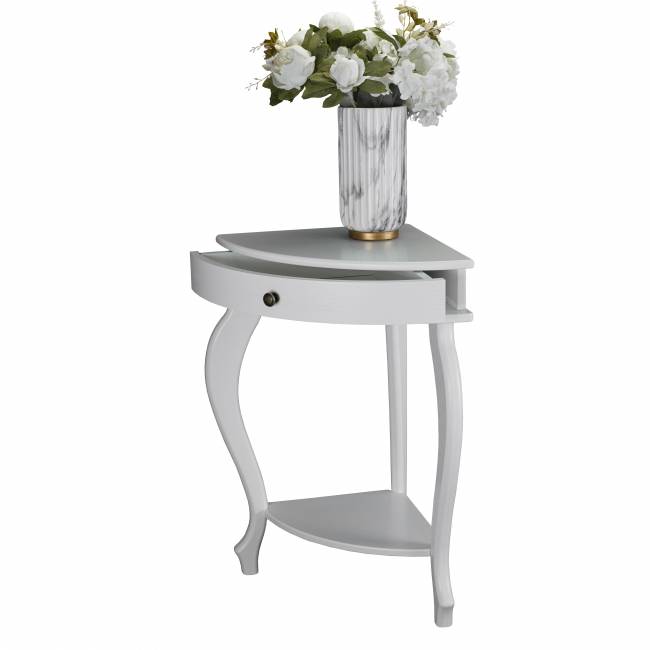 Консоль угловая Элегант молочный дуб Л