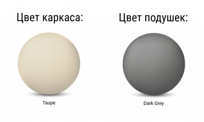 Комплект пластиковой мебели Portofino Lounge бежевый, темно-серый