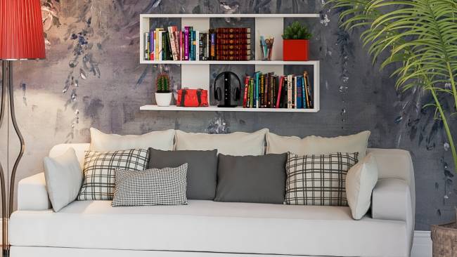 Навесная полка Мори 1200 цвет белый Навесная полка Мори 1200 цвет белый