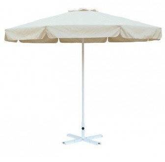 Зонт Митек D2,5 м круглый с воланом, алюминий, с подставкой