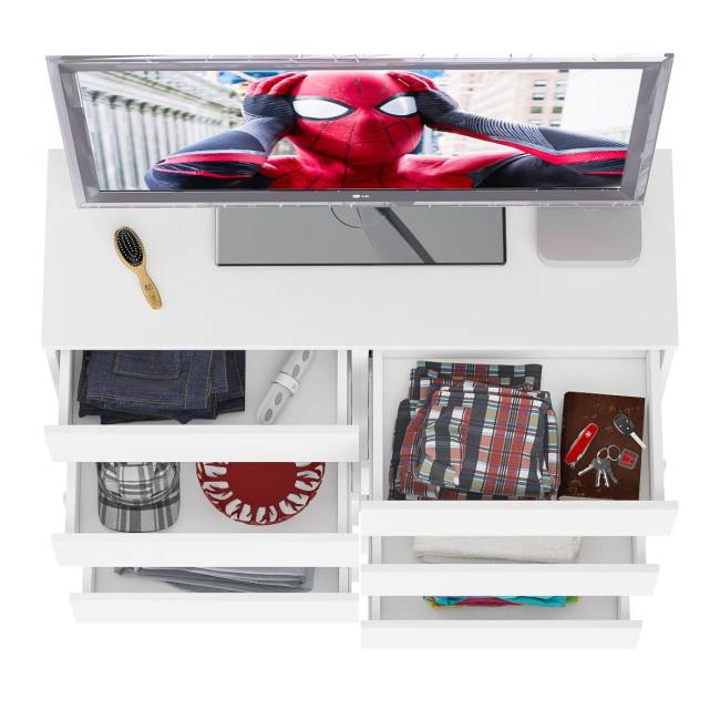 Комод высокий на десять выдвижных ящиков Мори МК1200.10 цвет белый Комод высокий на десять выдвижных ящиков Мори МК1200.10 цвет белый