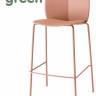 Стул пластиковый полубарный Mentha Go Green карамельный 490х520х1010 мм