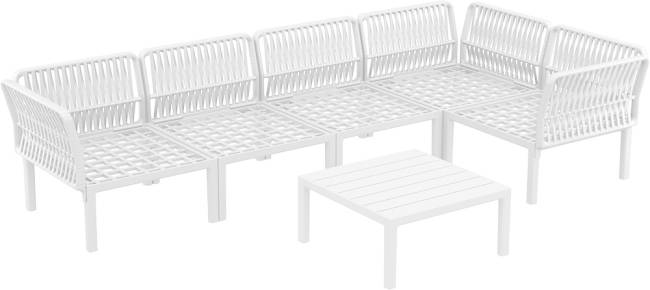 Комплект пластиковой мебели Portofino Lounge Corner белый, бежевый