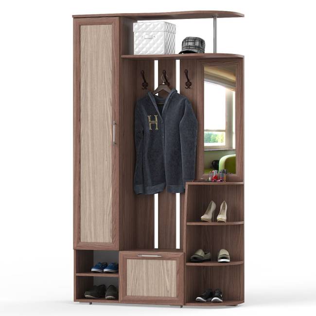 Прихожая Ксения-2, цвет ясень шимо светлый/ясень шимо тёмный