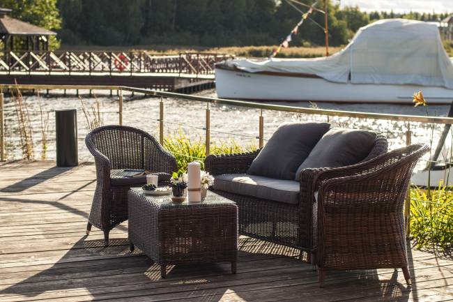 "Кон Панна" диван из искусственного ротанга двухместный, цвет коричневый "Кон Панна" диван из искусственного ротанга двухместный, цвет коричневый