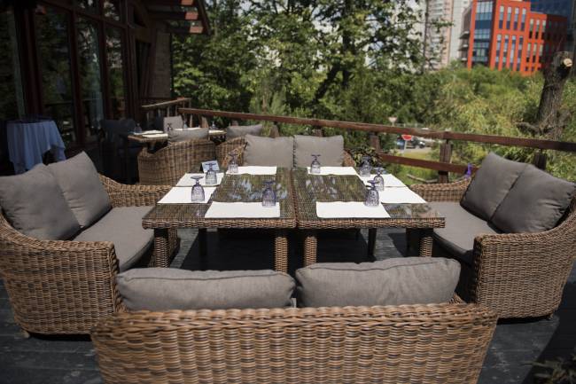 "Кон Панна" диван из искусственного ротанга двухместный, цвет коричневый "Кон Панна" диван из искусственного ротанга двухместный, цвет коричневый