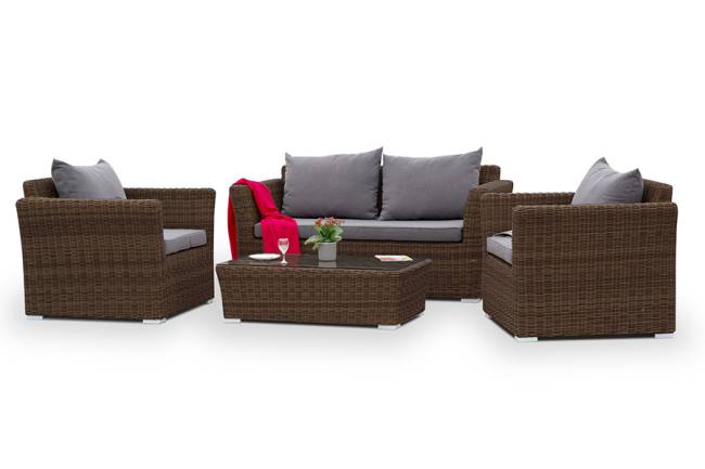 "Капучино" диван из искусственного ротанга двухместный, цвет коричневый "Капучино" диван из искусственного ротанга двухместный, цвет коричневый