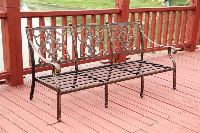 Диван трехместный из литого алюминия Venice