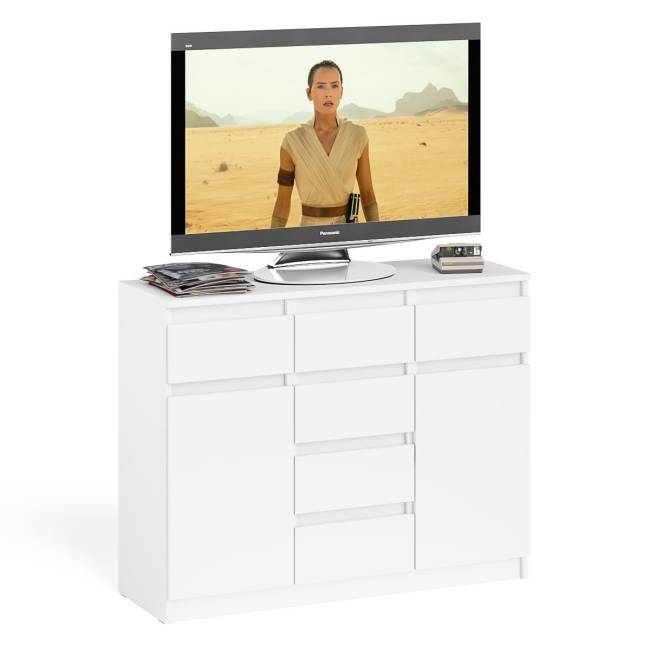 Комод с ящиками и дверками Мори МК1200.4 цвет белый Комод с ящиками и дверками Мори МК1200.4 цвет белый