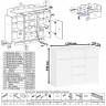 Комод с ящиками и дверками Мори МК1200.4 цвет белый Комод с ящиками и дверками Мори МК1200.4 цвет белый