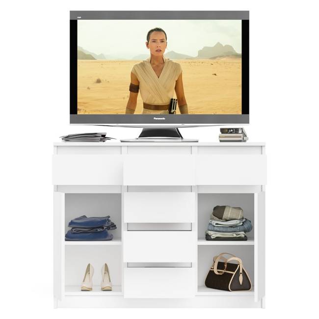 Комод с ящиками и дверками Мори МК1200.4 цвет белый Комод с ящиками и дверками Мори МК1200.4 цвет белый