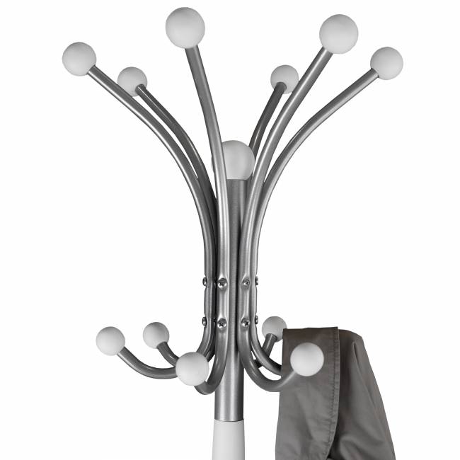 Вешалка напольная Д 2 металлик/ белый Вешалка напольная Д 2 металлик/ белый