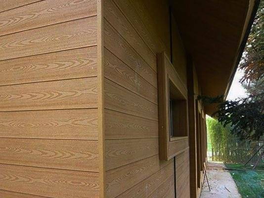 Фасадная панель из ДПК HOLZHOF, 180*14*3000 мм, кофе с молоком