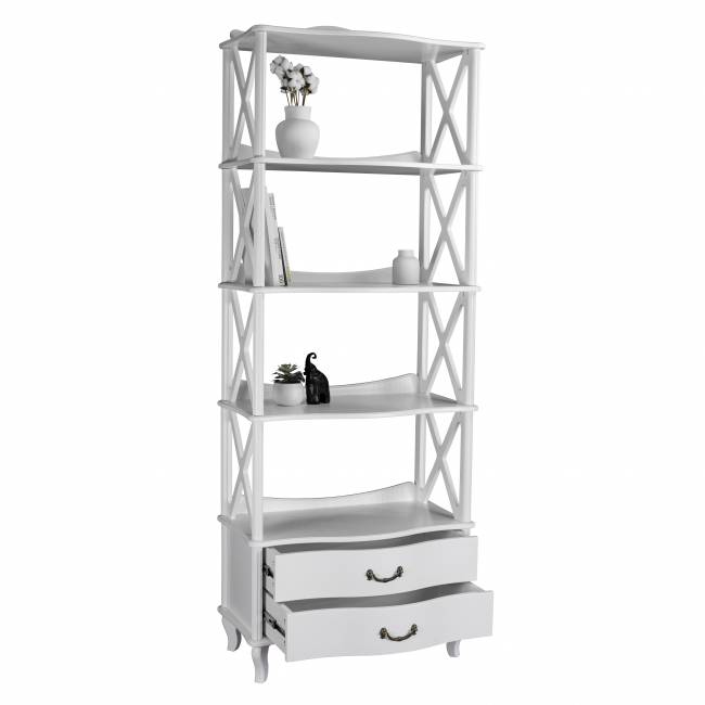 Этажерка Джульетта-4 широкая, молочный дуб Л