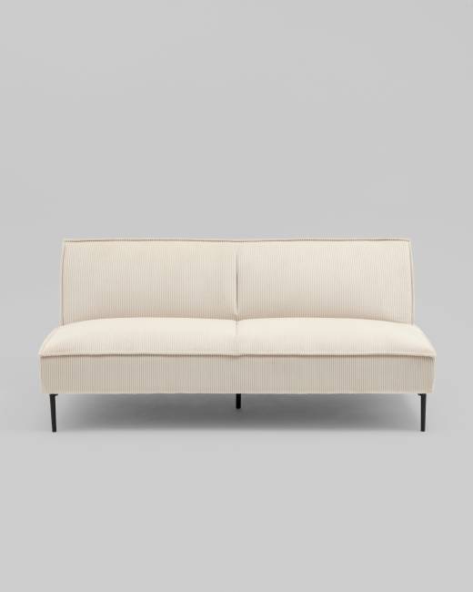 Диван прямой Кассель велюр рельефный молочный