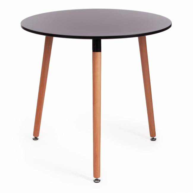 Стол MARS (mod. T1004) МДФ/дерево, Black (черный)/ Natural (натуральный), 80 х 80 х 75 см