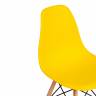 Стул CINDY (EAMES) (mod. 1801) / 1 шт. в упаковке дерево бук/металл/сиденье пластик, 45x51x82 см, Yellow (Желтый) желтый
