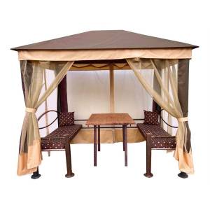 Шатер садовый Визит, коричневый