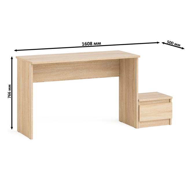 Стол письменный Мори с тумбой ТМП400.1 цвет дуб сонома Стол письменный Мори с тумбой ТМП400.1 цвет дуб сонома