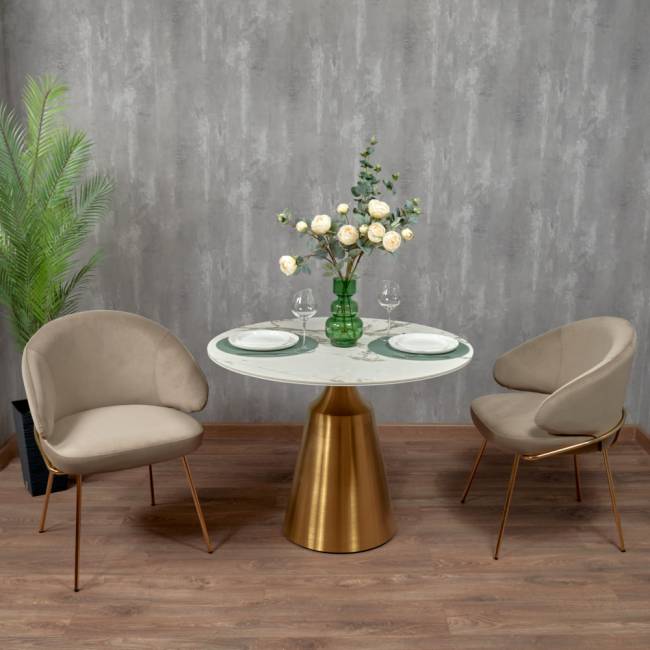 Стул-полукресло Emil графит с золотыми ножками Стул-полукресло Emil графит с золотыми ножками