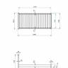Кровать Rino 1400 х 2000 ясень, сонома