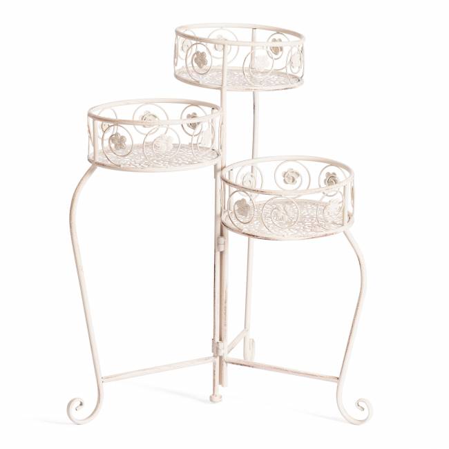 Цветочница Secret de Maison TRIO ( mod. PL08-9998 ) металл, 31х23х60см, antique white (Комплект из 2 шт.)