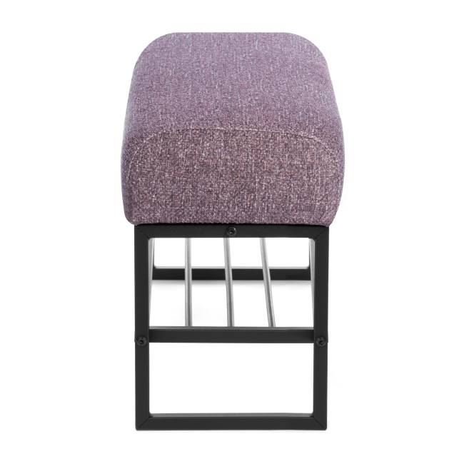 Банкетка-обувница Charli Lux/Чарли Люкс велюр/букле, VT shape wood rose VT shape wood rose велюр/букле