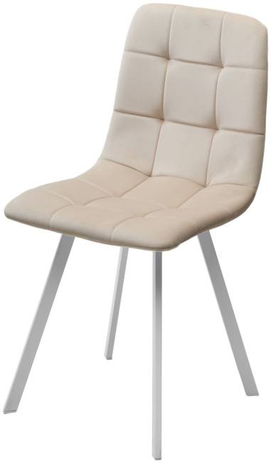 Стул РИЧИ, цвет H-06 Бежевый, велюр / белый каркас Стул РИЧИ, цвет H-06 Бежевый, велюр / белый каркас
