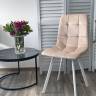 Стул РИЧИ, цвет H-06 Бежевый, велюр / белый каркас Стул РИЧИ, цвет H-06 Бежевый, велюр / белый каркас