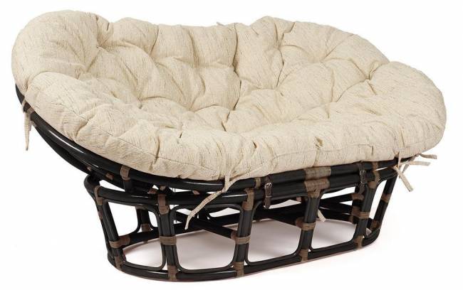 Диван MAMASAN/МАМАСАН 23/02 W /с подушкой/ подушка 182х119 см, 169х102х80 см, Antique brown (античный черно-коричневый), ткань, Старт