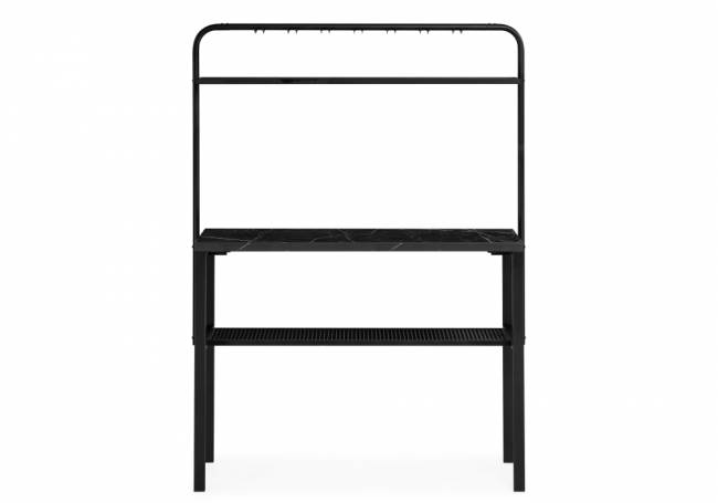 Барный стол Нари 120х50х171 файерстоун / черный матовый