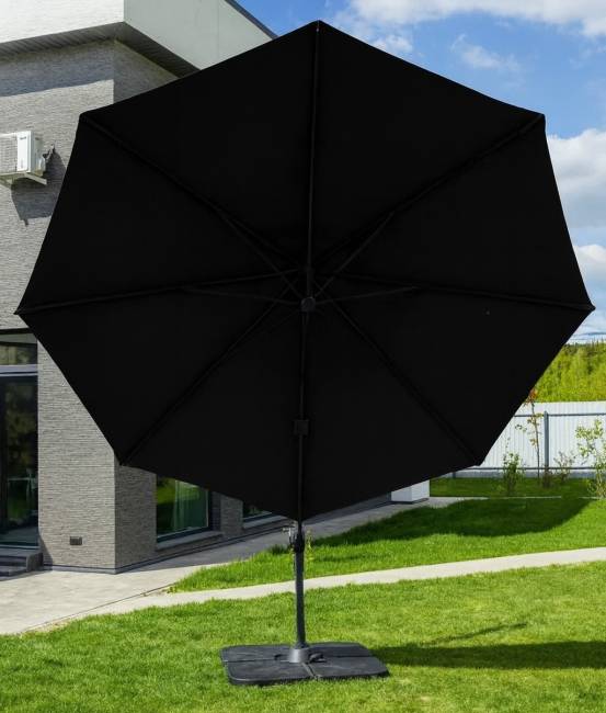 Зонт SKY BLACK круглый в комплекте с утяжелителями